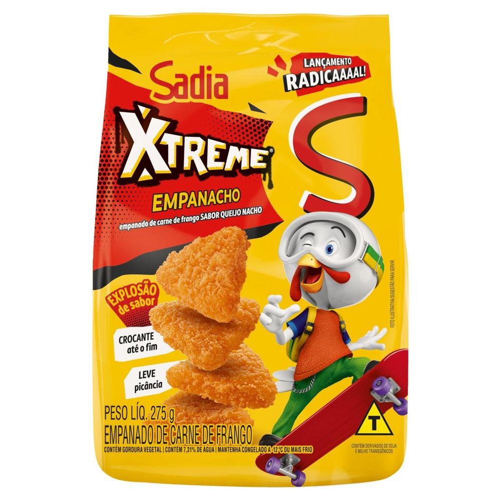 Empanado De Frango Queijo Nacho Sadia Xtreme Empanacho Pacote 275g